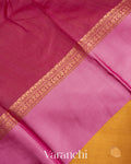 Mustrad Yellow Pure Tussar Silk Saree