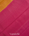 Mustrad Yellow Pure Tussar Silk Saree