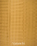 Mustard Beige Checkered Pure Mysore Crepe Silk Saree
