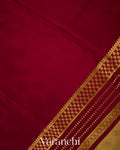 Mustard Beige Checkered Pure Mysore Crepe Silk Saree