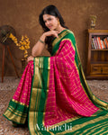 Rani Pink Pure Mysore Crepe Silk Saree