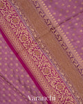 Dusty Pink Pure Crepe Silk Handloom Saree