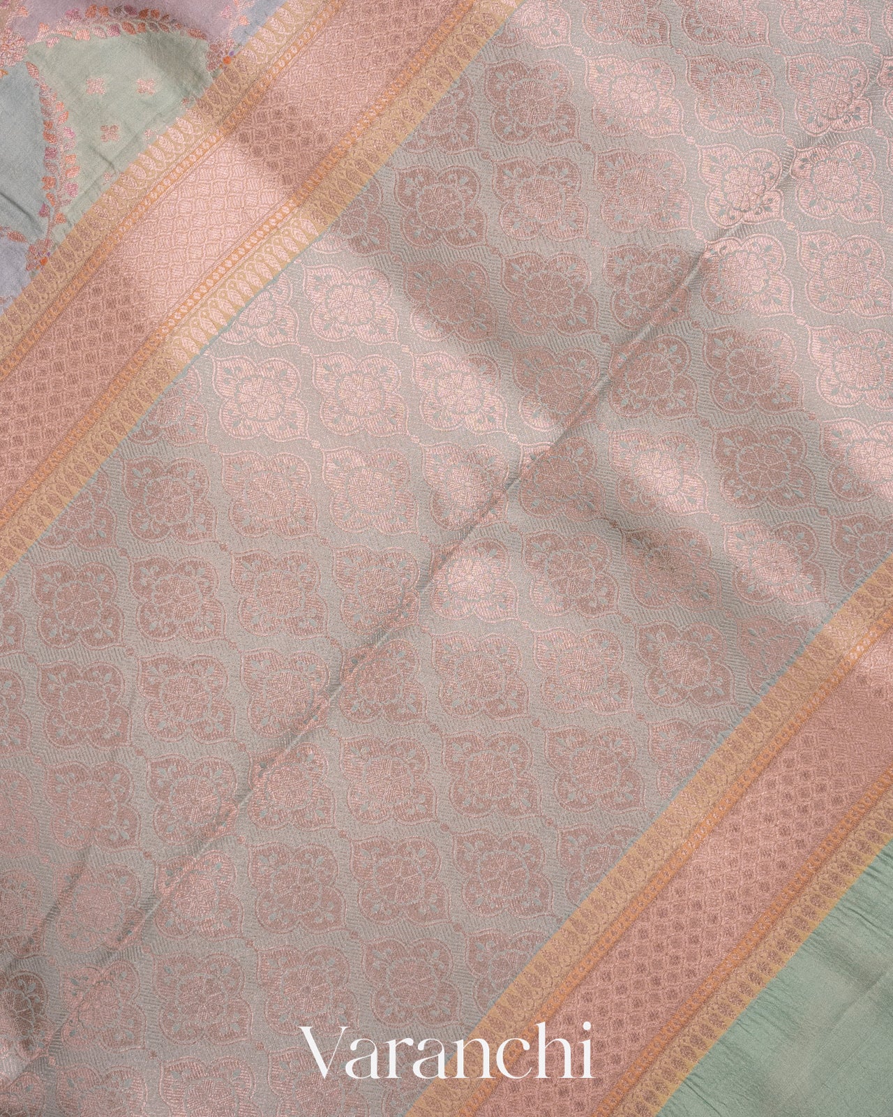 Shades of Pastel Pure Chiniya Silk Saree