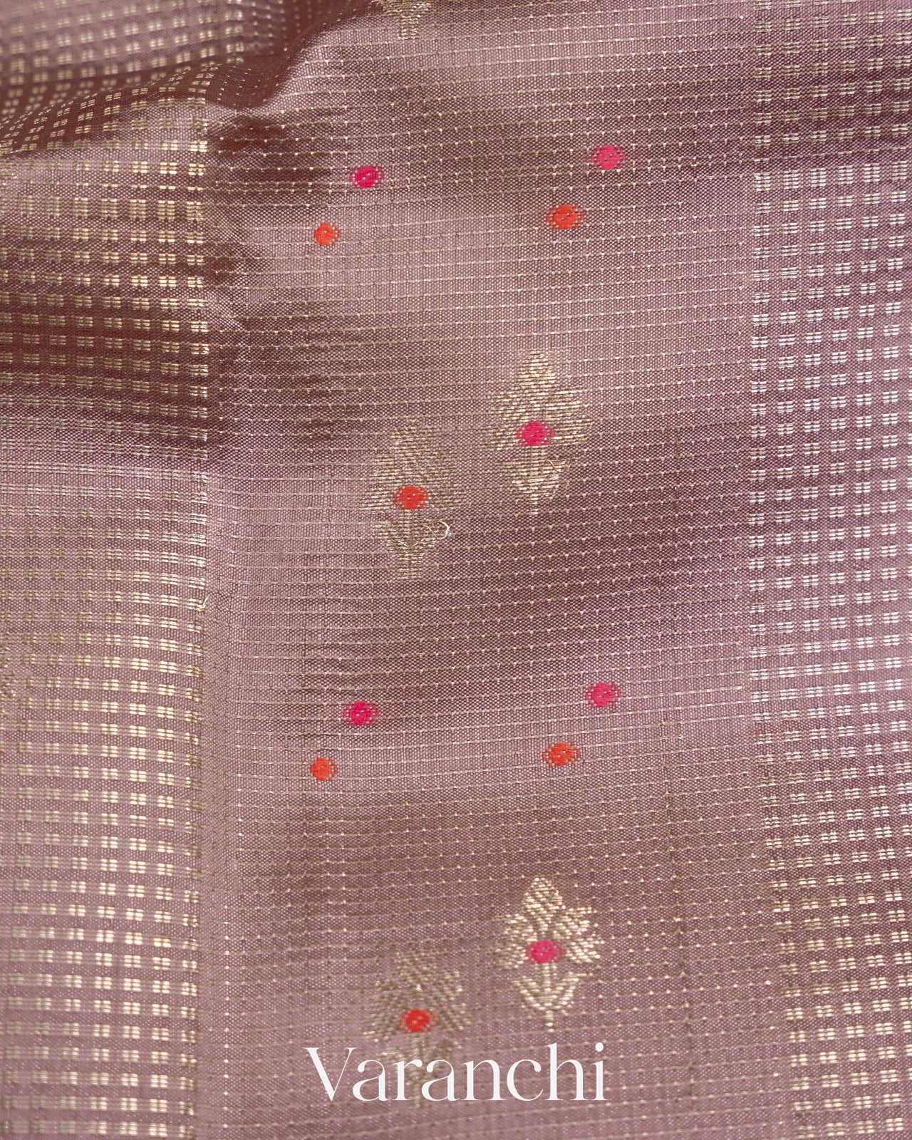 Deep Dusty Pink Pure Mango Silk Saree