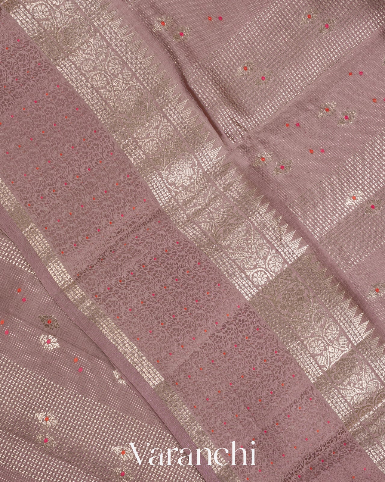 Deep Dusty Pink Pure Mango Silk Saree