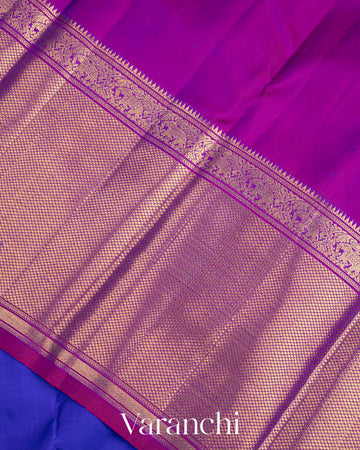 Royal Blue Pure Kanchipuram Silk Handloom Saree