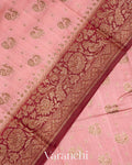 Blush Pink Pure Chiniya Silk Saree