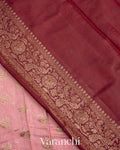 Blush Pink Pure Chiniya Silk Saree