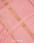 Pastel Pink Pichwai Printed Pure Moonga Silk Saree