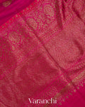 Rani Pink Pure Dupion Silk Handloom Saree