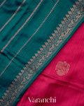 Rani Pink Pure Raw Silk Handloom Saree