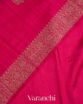 Rani Pink Pure Raw Silk Handloom Saree