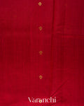 Crimson Red Pure Raw Silk Handloom Saree