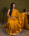 Haldi Yellow Pure Poona Silk Handloom Saree
