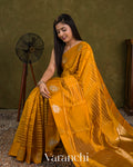 Haldi Yellow Pure Poona Silk Handloom Saree
