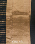 Jet Black Pure Poona Silk Handloom Saree
