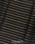 Jet Black Pure Poona Silk Handloom Saree