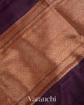 Deep Purple Pure Chanderi Silk Cotton Handloom Saree