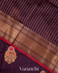 Deep Purple Pure Chanderi Silk Cotton Handloom Saree