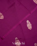 Deep Purple Pure Chiniya Silk Handloom Saree