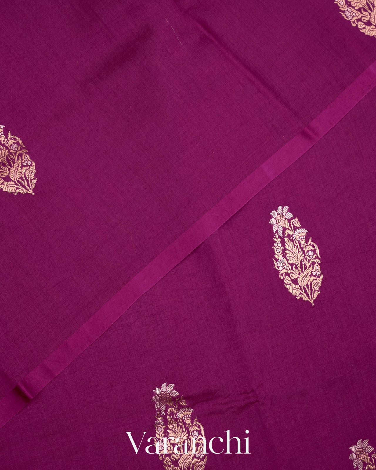 Deep Purple Pure Chiniya Silk Handloom Saree