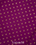 Purple Pure Chiniya Silk Saree