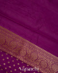 Purple Pure Chiniya Silk Saree