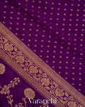 Purple Pure Crepe Silk Handloom Saree