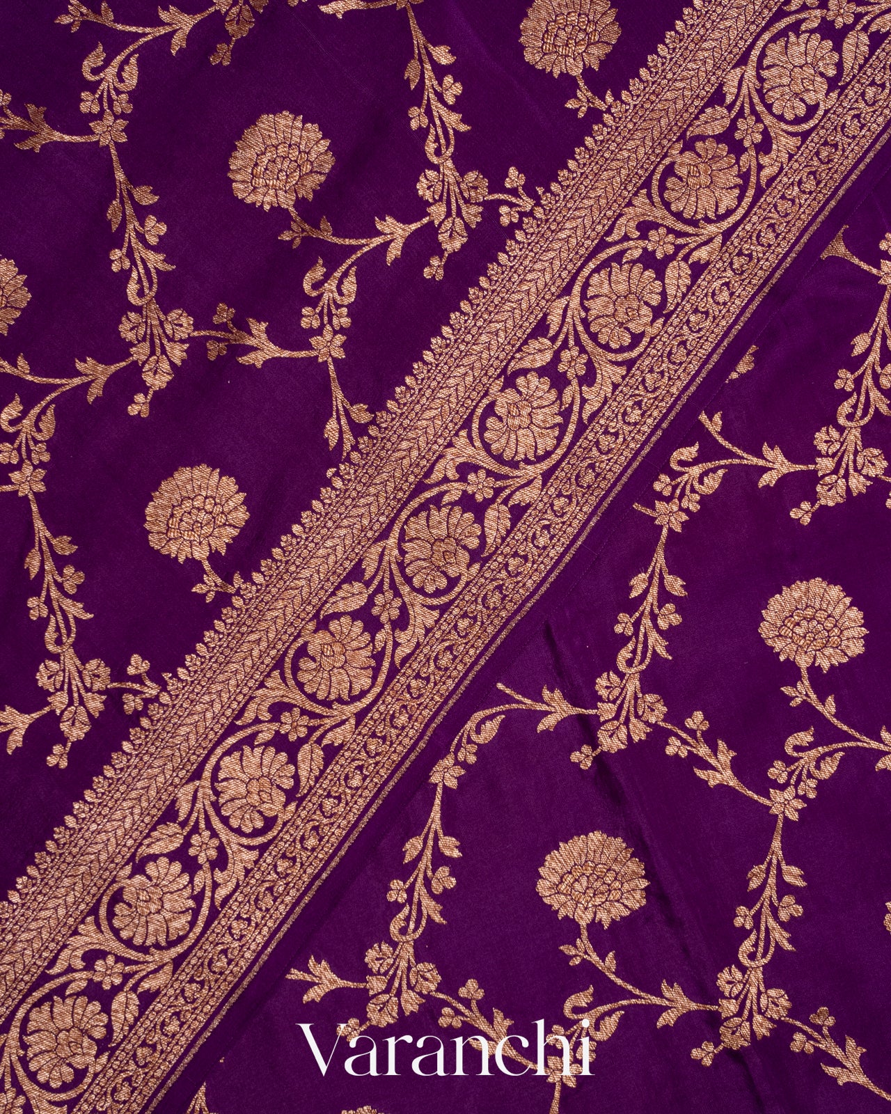 Purple Pure Crepe Silk Handloom Saree