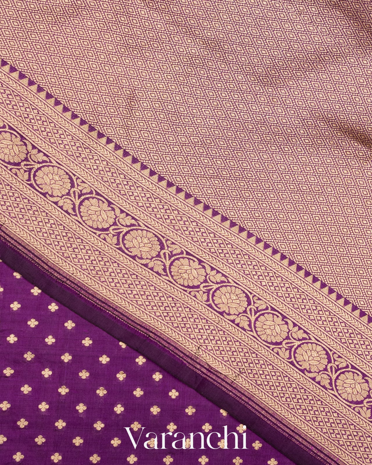 Royal Purple Pure Katan Silk Handloom Saree