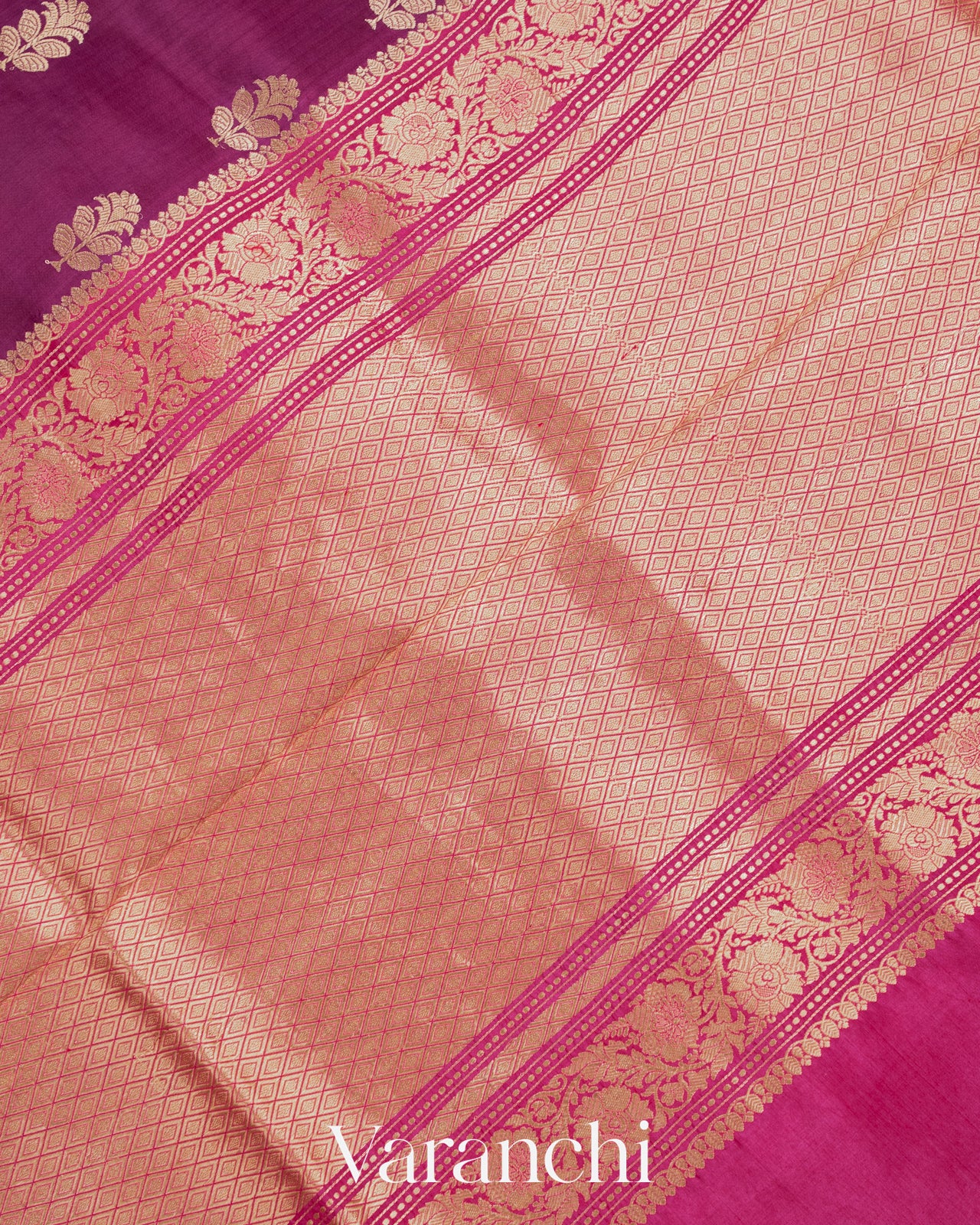 Deep Purple Katan Pure Katan Silk Handloom Saree