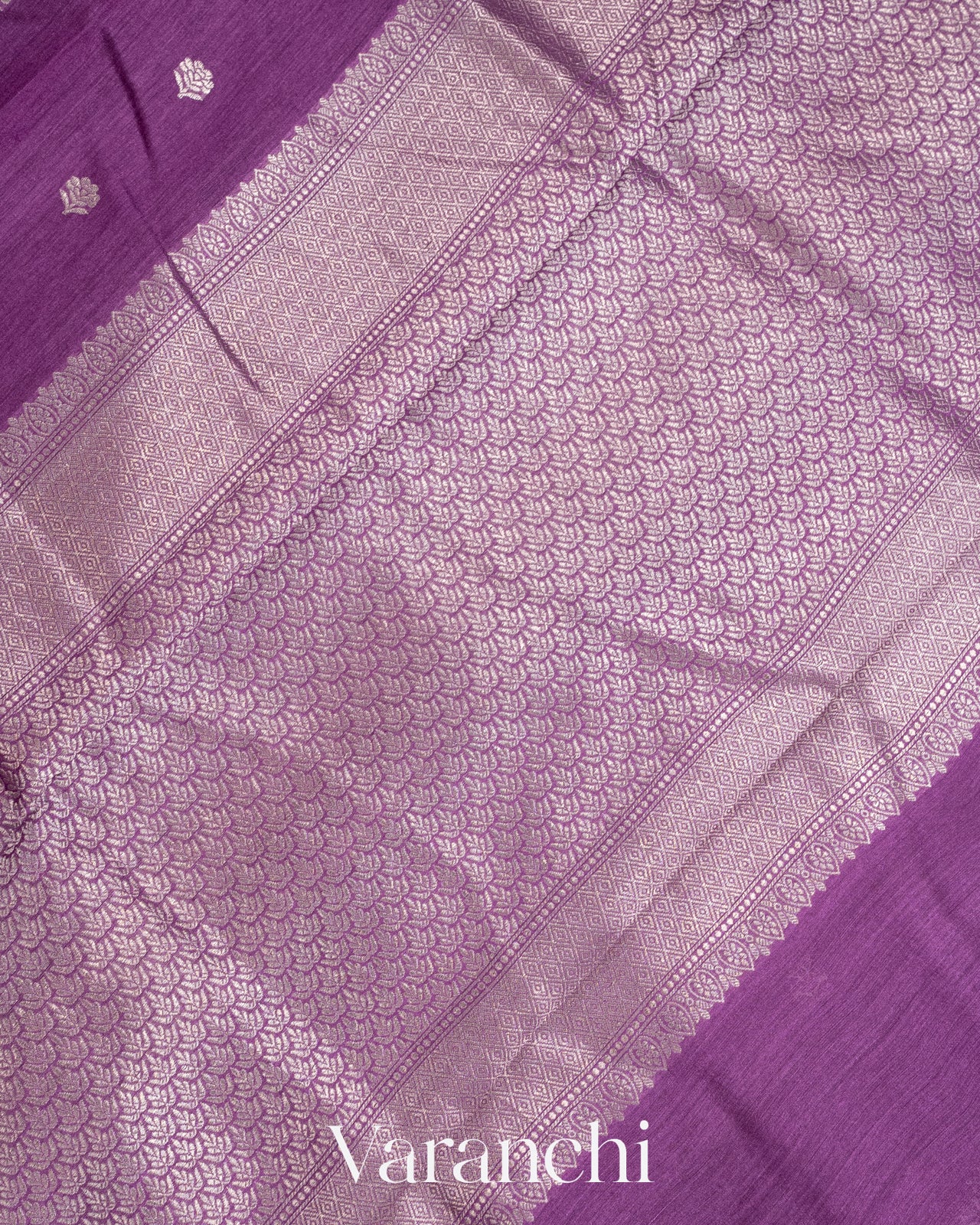 Purple Pure Moonga Silk Handloom Saree