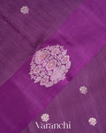 Purple Pure Moonga Silk Handloom Saree