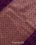 Deep Purple Pure Raw Silk Handloom Saree