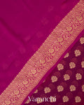 Wine Pure Georgette Silk Saree