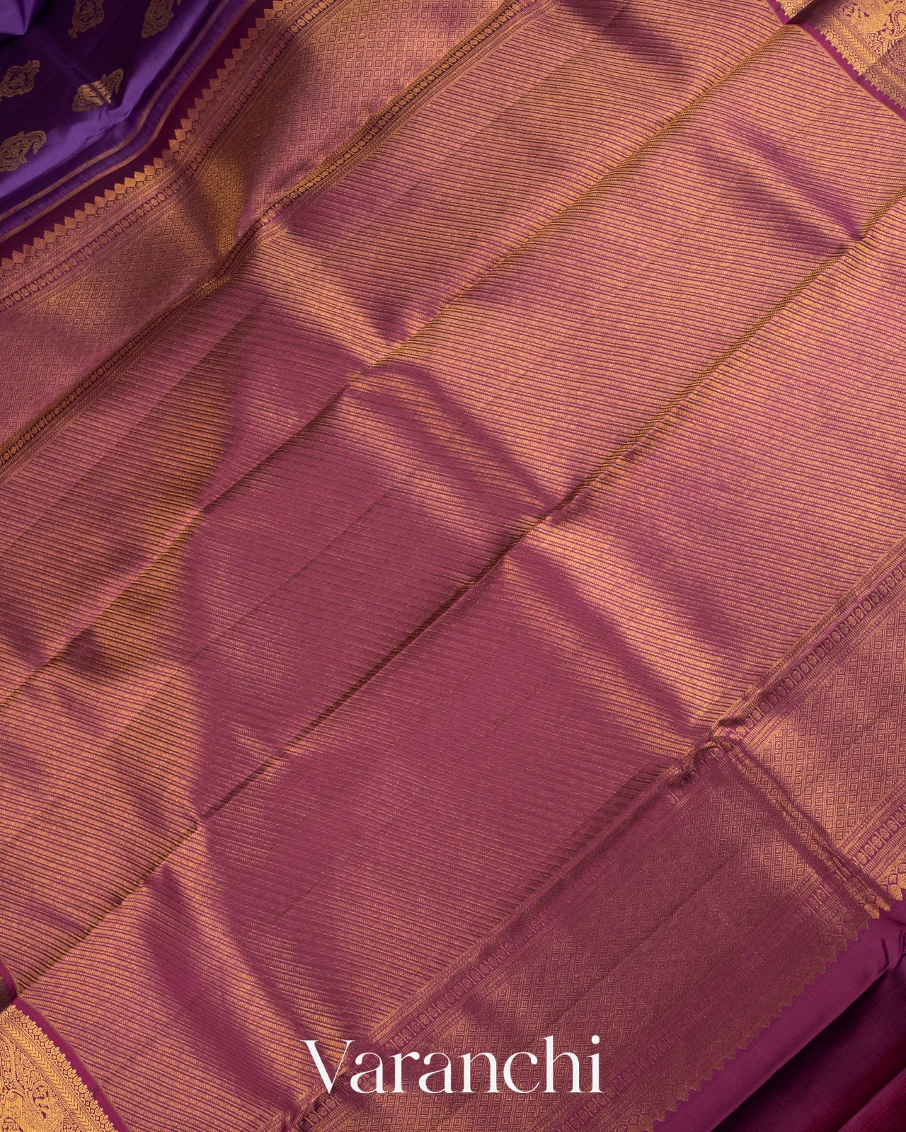 Deep Lilac Pure Kanchipuram Silk Saree