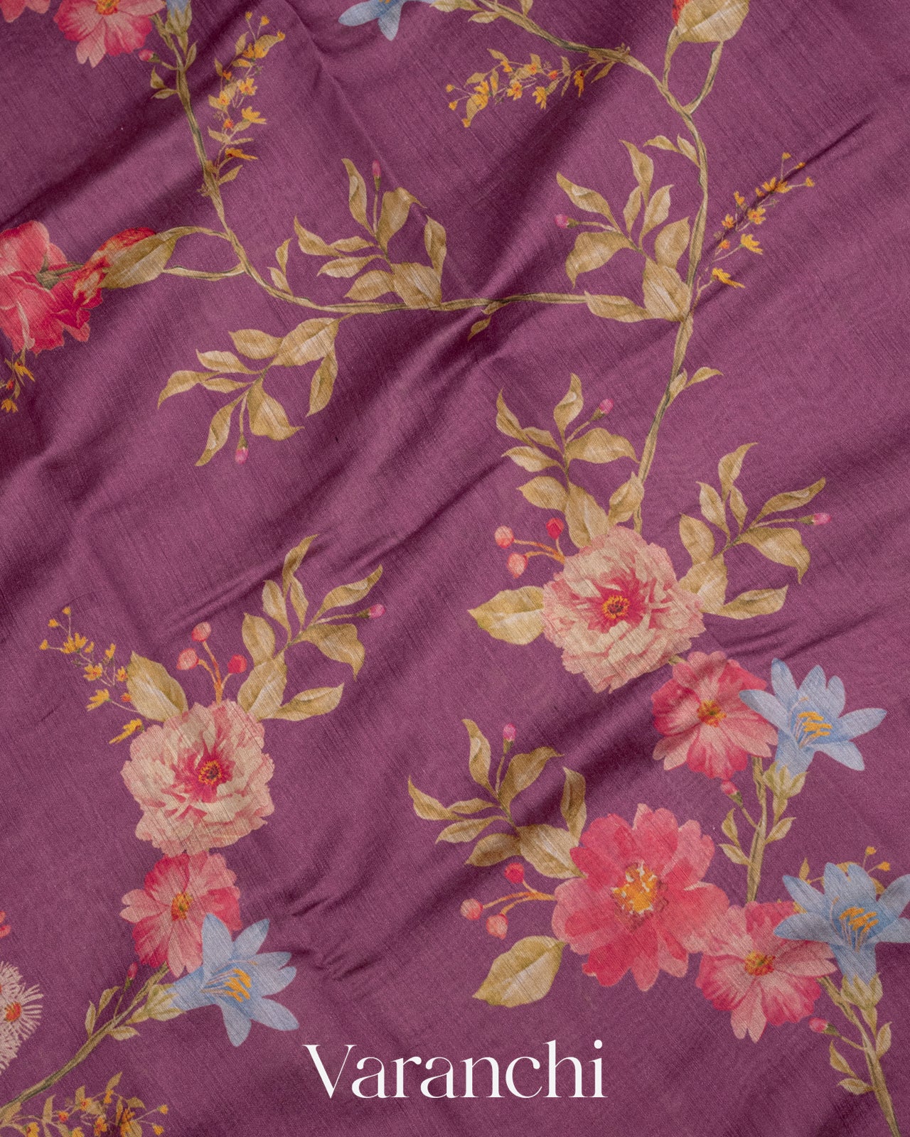 Purple Pure Moonga Silk Saree