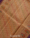 Deep Violet Pure Tussar Silk Handloom Saree