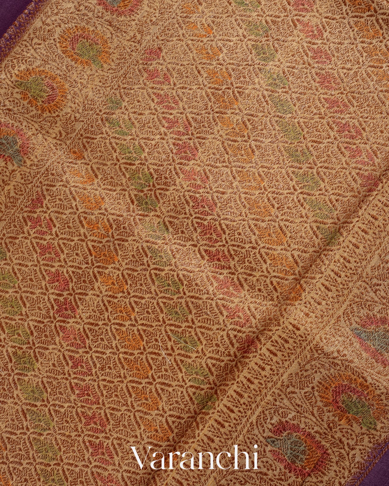 Deep Violet Pure Tussar Silk Handloom Saree
