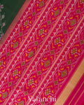 Dark Green Pure Rajkot Patola Silk Handloom Saree