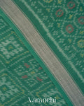 Bottle Green Pure Rajkot Patola Silk Handloom Saree