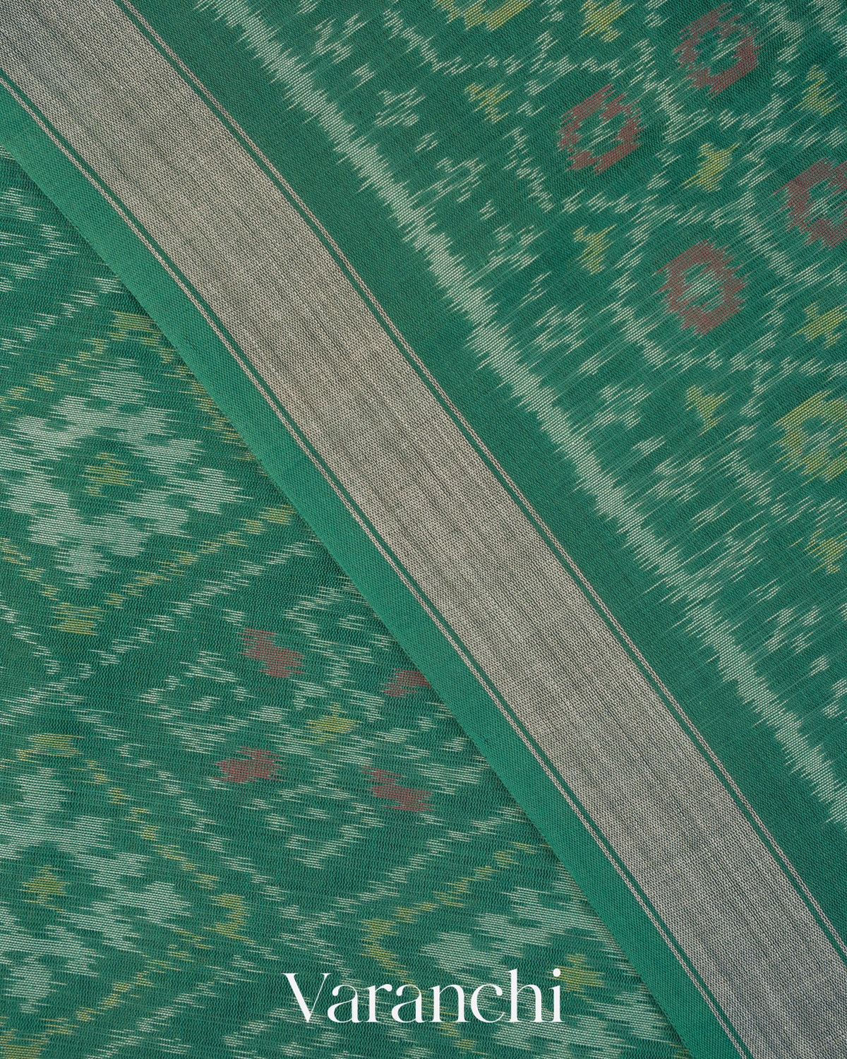 Bottle Green Pure Rajkot Patola Silk Handloom Saree