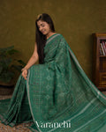 Bottle Green Pure Rajkot Patola Silk Handloom Saree