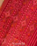 Cream Pure Rajkot Patola Silk Handloom Saree