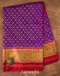 Purple Pure Rajkot Patola Silk Handloom Saree