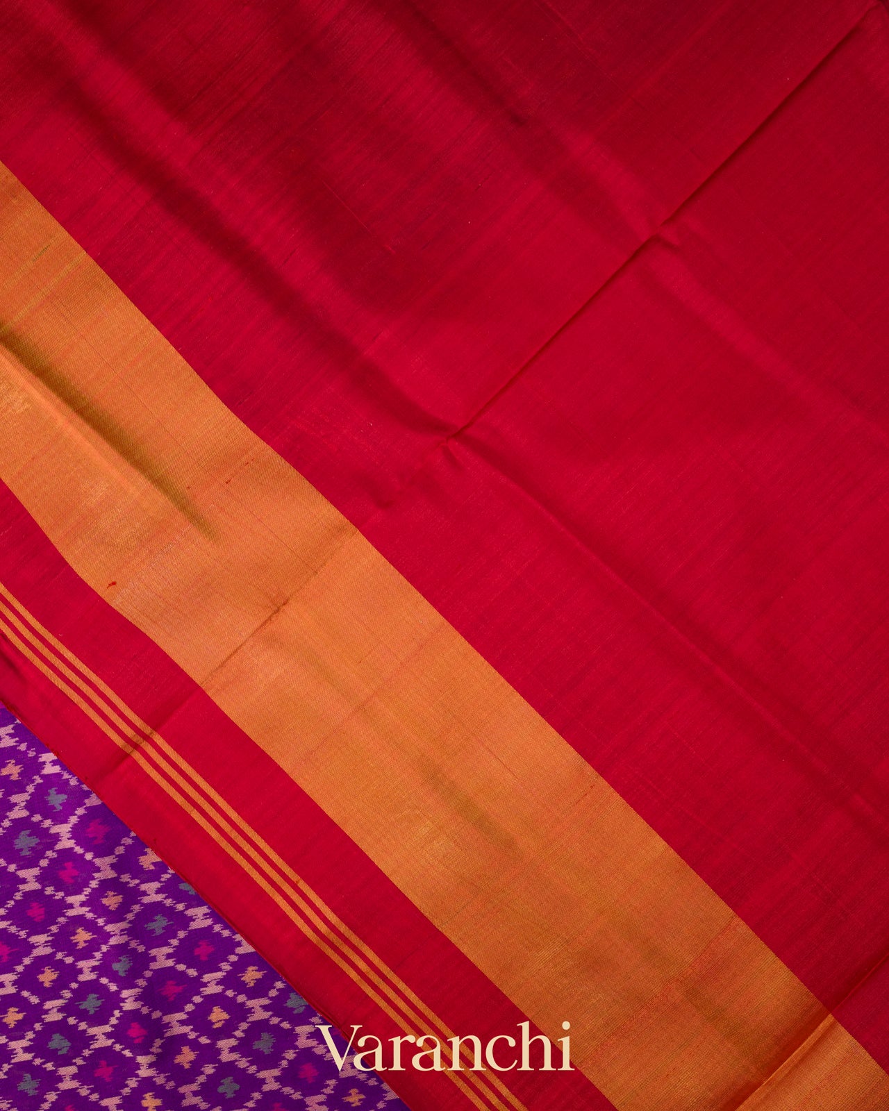Purple Pure Rajkot Patola Silk Handloom Saree