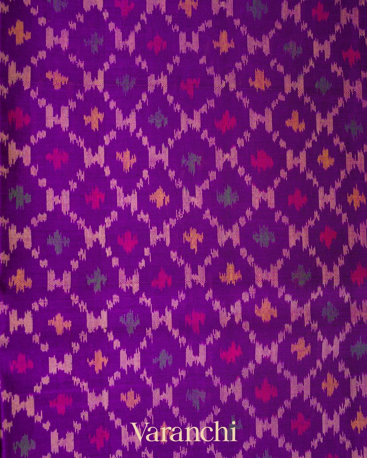 Purple Pure Rajkot Patola Silk Handloom Saree