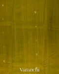 Olive Green Pure Raw Silk Handloom Saree