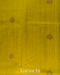 Lime Yellow Pure Raw Silk Handloom Saree
