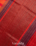 Rani Pink and Orange Shibori Pure Raw Silk Handloom Saree